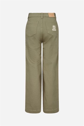 Sofie Schnoor Byxor med broderi - Sage Green